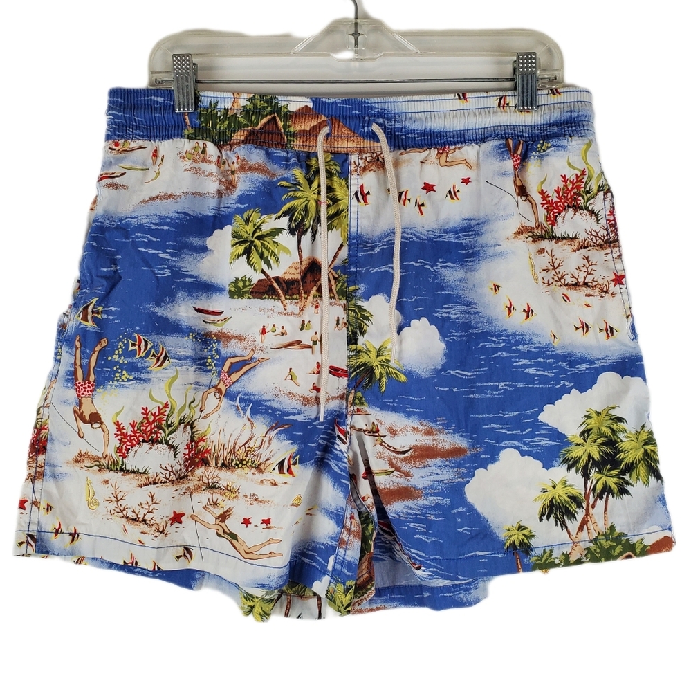Polo by Ralph Lauren Blue Tropical Print Men's Shorts